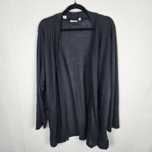 Junarose Long Open Front Knit Cardigan 2X